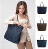 Karitco Plain Waterproof Nylon Tote with Top Handles (Grey)