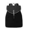 Karitco Cotton Canvas with Leather Casual Rucksack (Black)