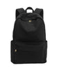 Karitco Basic Plain Canvas Laptop Backpack with Brass Zipper Black