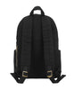 Karitco Basic Plain Canvas Laptop Backpack with Brass Zipper Black