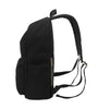 Karitco Basic Plain Canvas Laptop Backpack with Brass Zipper Black