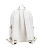 Karitco Basic Plain Canvas Laptop Backpack with Brass Zipper Beige