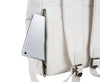 Karitco Basic Plain Canvas Laptop Backpack with Brass Zipper Beige