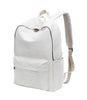 Karitco Basic Plain Canvas Laptop Backpack with Brass Zipper Beige