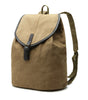 Karitco Cotton Canvas with Leather Casual Rucksack (Khaki)