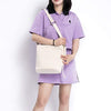 Canvas bag new tide net red personality spring and summer models fashion high-grade sense popular crossbody bucket bag female (Beige)