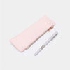 Simple triangle leather pencil bag male and female large capacity student stationery bag makeup powder brush pen bag