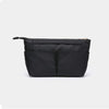 Simple waterproof cosmetic bag portable washing storage bag lined liner bag storage inner support bag in the bag (Black)