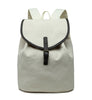 Karitco Cotton Canvas with Leather Casual Rucksack (Ivory)