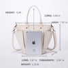 Carry All Tote Bag Shopper Tote Handbag Women Weekend Tote Bag with Multi Pockets (Beige)