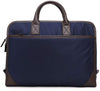 Men Laptop Briefcase Water Proof File Office Work Business Carry On With Leather Strap-Karitco (Blue)