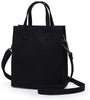 Canvas bag new trendy summer fashion trend messenger wild temperament small fresh small square bag (Black)