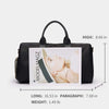 Large-capacity messenger travel bag Korean version of the wild nylon shoulder bag leisure sports fitness bag women (Black)
