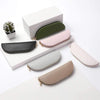 Simple pu leather leather pencil case business office stationery storage bag portable cosmetic hair powder brush