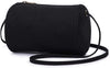 Womens Casual Cylinder Shape Handbag Simply New Popular Shoulder Bag (Black)