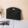 Canvas business portable briefcase Korean fashion a4 document messenger bag female professional computer bag female (L, black)