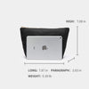 Lightweight nylon canvas liner bag convenient large-capacity Korean high-end exquisite cosmetics bag small (Black)