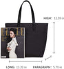 Wrok Office Tote Bag for Women Summer Large Tote Bag School Shoulder Bag (Black)