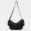 Messenger bag men's function tide brand shoulder bag student tool bag messenger bag dead fly crescent shoulder bag men (Black)
