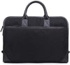 Men Laptop Briefcase Water Proof File Office Work Business Carry On With Leather Strap-Karitco (Blue)
