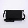 Functional Multi Pockets Lightweight Medium Crossbody Bags Purses for Women Ladies Double Zipper Shoulder Messenger Bag (Black)