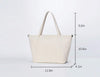 Canvas Laptop Tote Bag Laptop Zip Convertible Shoulder Bag Lunch Bag Weekender Tote handbag for Women -Karitco (Beige)
