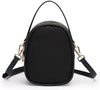 Nylon Messenger Bag Women's Bag Waterproof Multilayer Women's Bag Casual Lightweight Simple Handbag (Black)