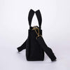 Canvas Womens Handbags Crossbody Bag Trendy Design Casual Shopper Satchel Bag -Karitco(Black)