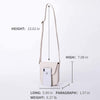Square Crossbody Bag Flapover Small Satchel Purse Hand Bags for Women -(Black)