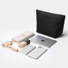 Oxford canvas storage bag vibrato cosmetic bag travel toilet bag convenient liner bag large (Black)