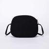 Small Purse Fashion Satchel for Women Cotton Canvas Top zip Crossbody Bag Saddle Shoulder Bag with Long Adjustable Strap (Black)