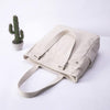 Women's Handbags Canvas Shoulder Bags Retro Casual Simply Tote Purses (Beige)