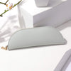 Simple pu leather leather pencil case business office stationery storage bag portable cosmetic hair powder brush