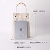 White canvas bag female shoulder art small fresh bucket shoulder bag simple cloth bag