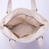 Women's Handbags Canvas Shoulder Bags Retro Casual Simply Tote Purses (Beige)
