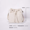 Drawstring Bucket Bag for Women Large Crossbody Purse and Shoulder Bag Canvas Tote Handbags (Black)