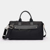 Large-capacity messenger travel bag Korean version of the wild nylon shoulder bag leisure sports fitness bag women (Black)