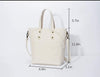 Women Canvas Shoulder Bag Casual Tote Bag Work Bag Crossbody Bag With Zipper