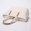 Karitco Korean Design Tote Shoulder Bag Eco Friendly Top Handle Satchel Purse with Multi Pockets (Beige)