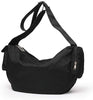 Messenger bag men's function tide brand shoulder bag student tool bag messenger bag dead fly crescent shoulder bag men (Black)