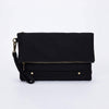 Popular Evening Bags Purse Envelop Clutch Chain Shoulder Womens Wristlet Handbag Foldover Pouch (Black)