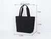Heavy Duty Shoulder Bag Large Canvas Laptop Tote Shoulder Work Tote Bag (Black)