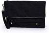 Popular Evening Bags Purse Envelop Clutch Chain Shoulder Womens Wristlet Handbag Foldover Pouch (Black)