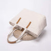 Karitco Korean Design Tote Shoulder Bag Eco Friendly Top Handle Satchel Purse with Multi Pockets (Beige)