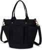 Carry All Tote Bag Shopper Tote Handbag Women Weekend Tote Bag with Multi Pockets (Beige)