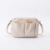 Lightweight Medium Canvas Zip Top Crossbody Bag Satchel Purse for Women (Beige)