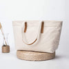 Karitco Korean Design Tote Shoulder Bag Eco Friendly Top Handle Satchel Purse with Multi Pockets (Beige)