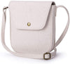 Square Crossbody Bag Flapover Small Satchel Purse Hand Bags for Women -(Black)