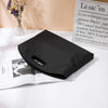 Canvas business portable briefcase Korean fashion a4 document messenger bag female professional computer bag female (L, black)