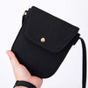 Square Crossbody Bag Flapover Small Satchel Purse Hand Bags for Women -(Black)